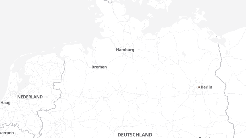Map of the job locations
