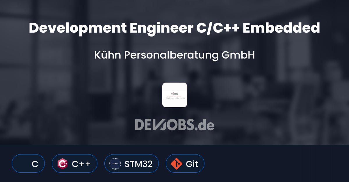 Development Engineer C/C++ Embedded Software at Kühn Personalberatung ...
